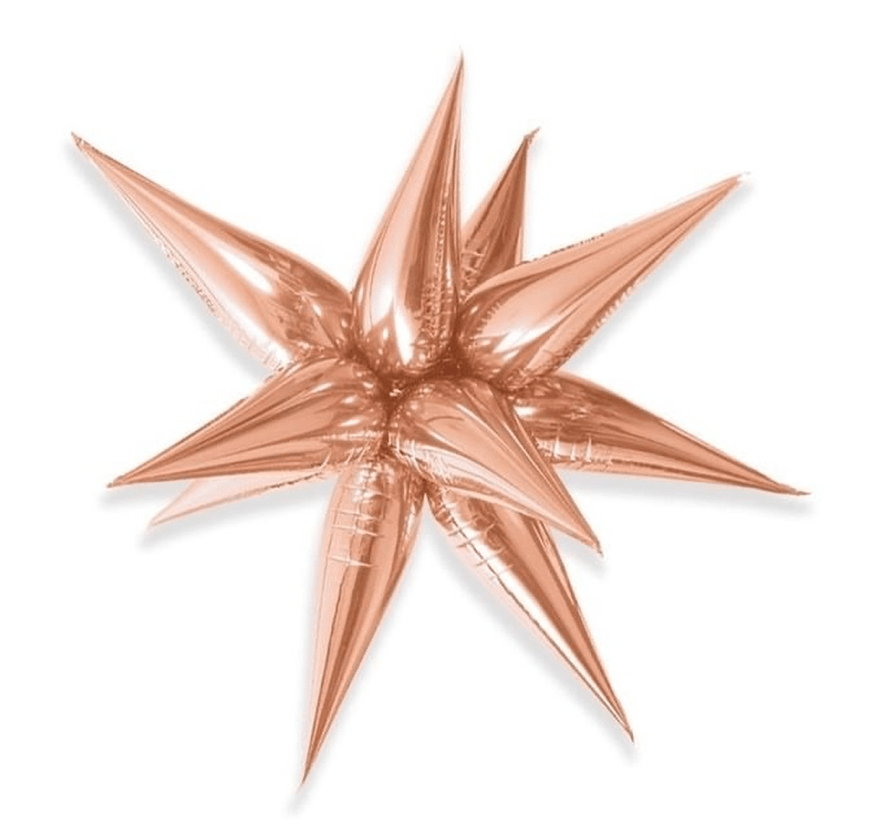 Havin a Party Balloons 40" Exploding Star Cluster - Rose Gold