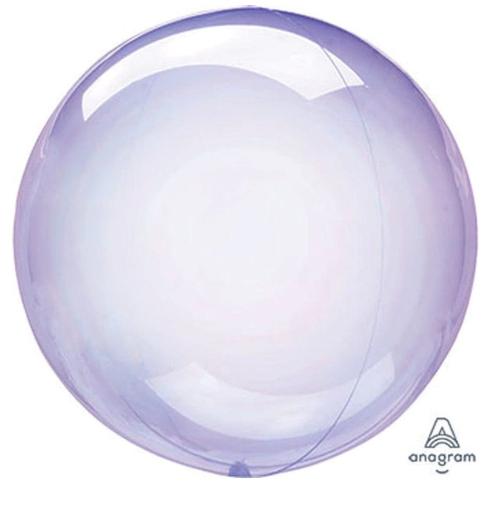 Havin a Party Balloons Crystal Clearz Balloon - Purple 18"