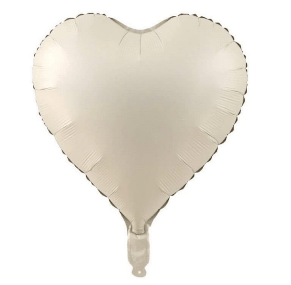 Havin a Party Valentine Silky Ivory Heart Balloon