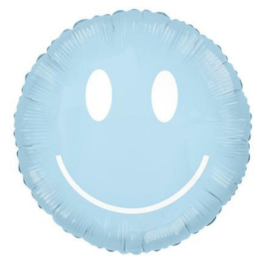 Havin a Party Balloons Smiley Face Balloon - Friendly Blue