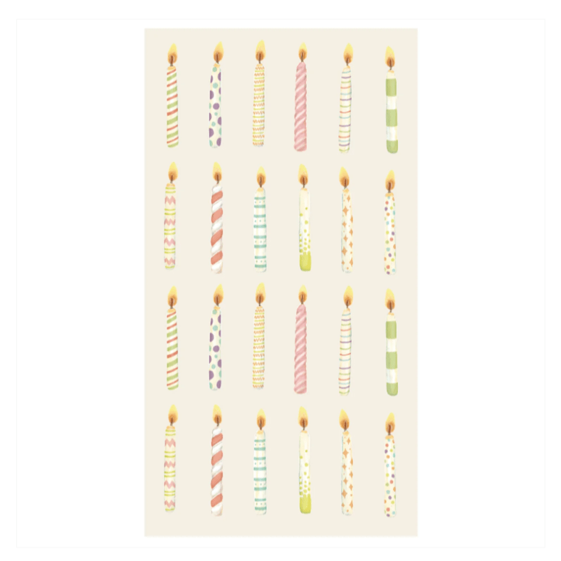 Hester & Cook Party Birthday Candle Guest Napkin - Pastel