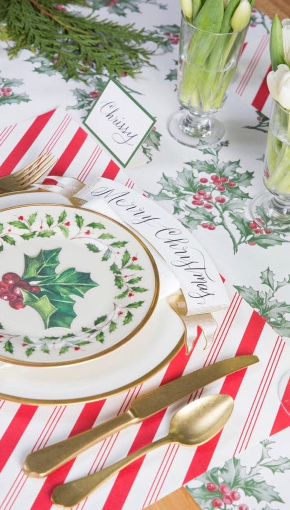 Hester & Cook Christmas Candy Stripe Placemat