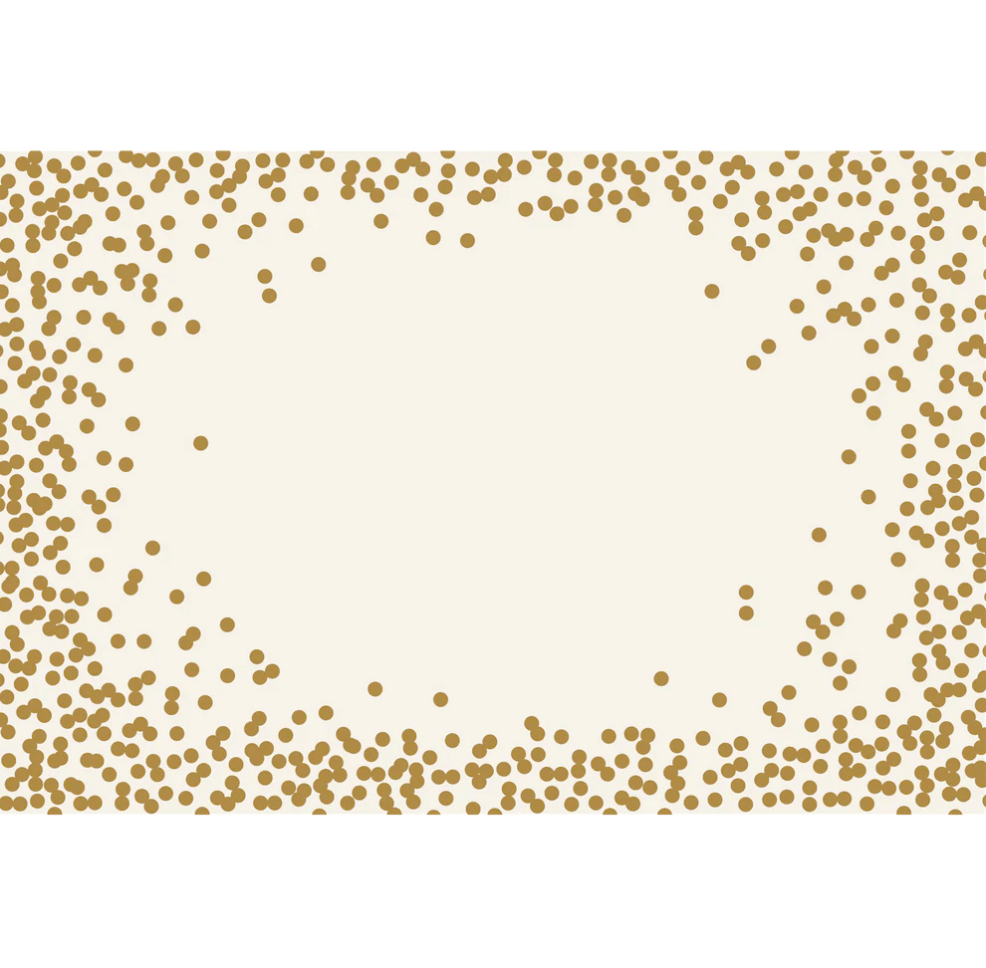 Hester & Cook Party Confetti Dot Placemats - Gold