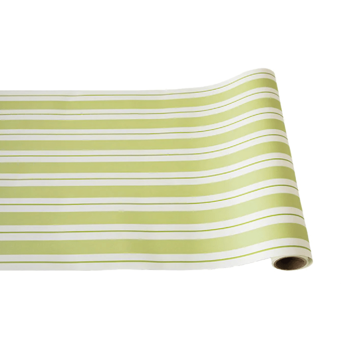 Hester & Cook Party Green Awning Stripe Runner