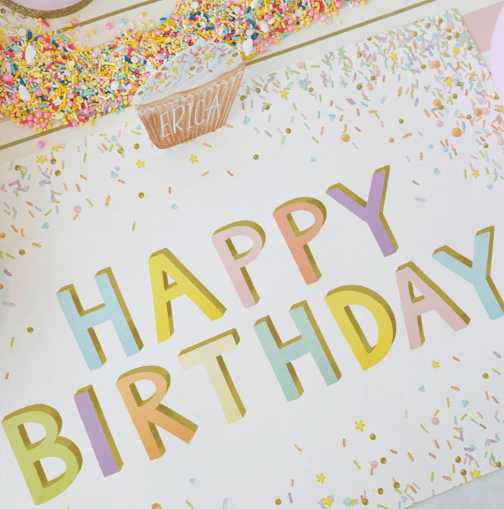 Hester & Cook Party Happy Birthday Sprinkles Placemats