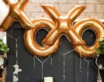 XO Gold Letter Balloons