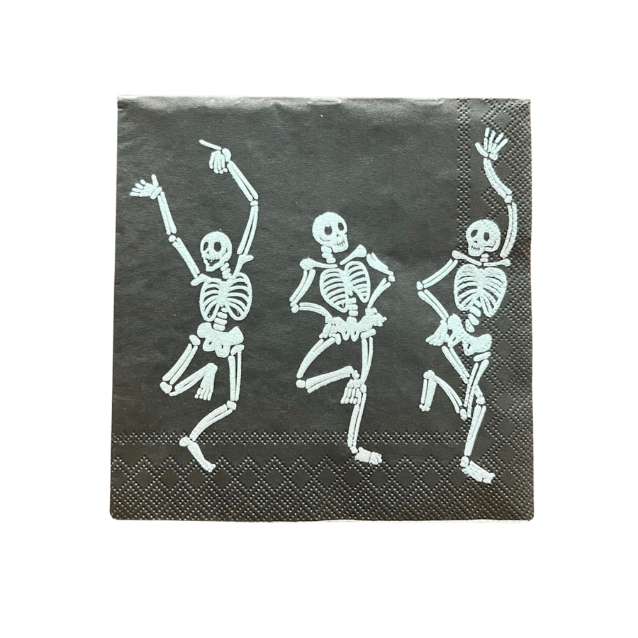 Skeleton Dance Cocktail Napkin