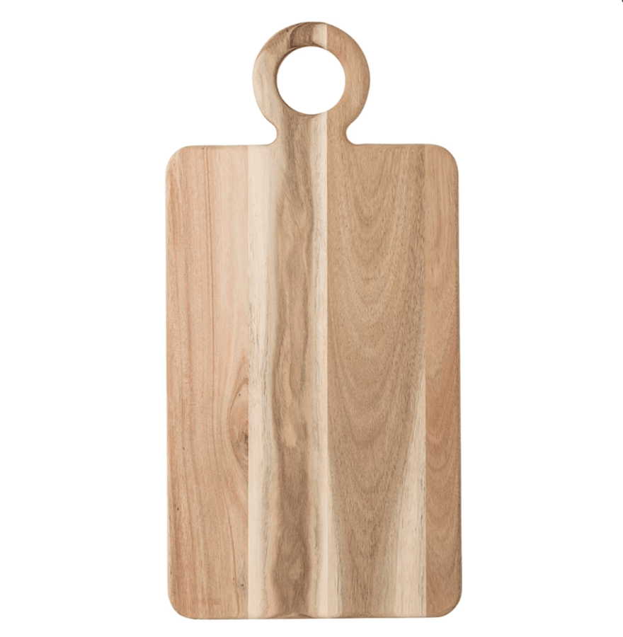 Jenn & Co. Acacia Wood Board Round Handle (Local Rental) Cheese Boards