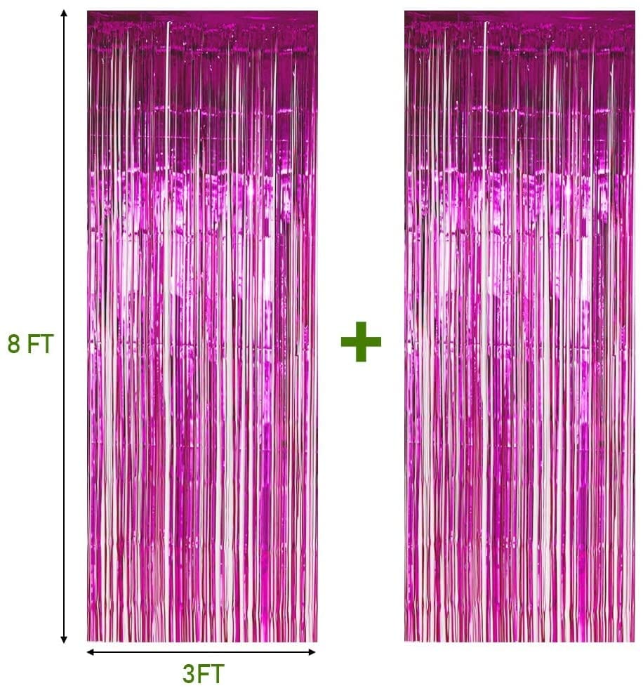 Jenn & Co. Party Purple Fringe Curtain Backdrop (OPTIONS)