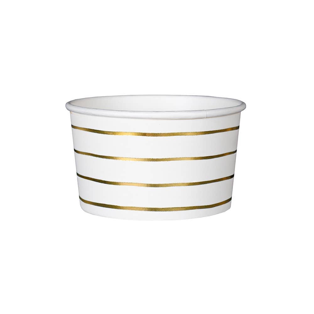 Jollity & Co. + Daydream Society Gold Frenchie Stripes Treat Cups