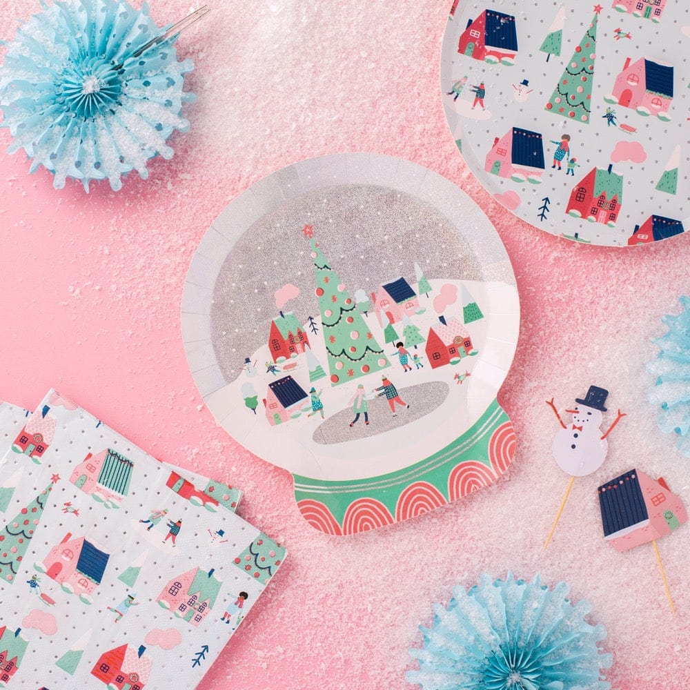 Jollity Christmas Snow Day Plates