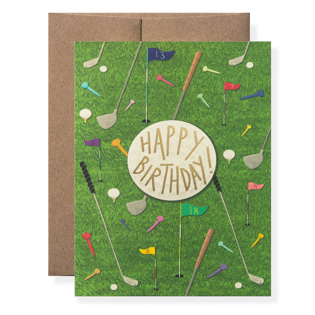 Karen Adams Designs Greeting Cards Golf Birthday Card