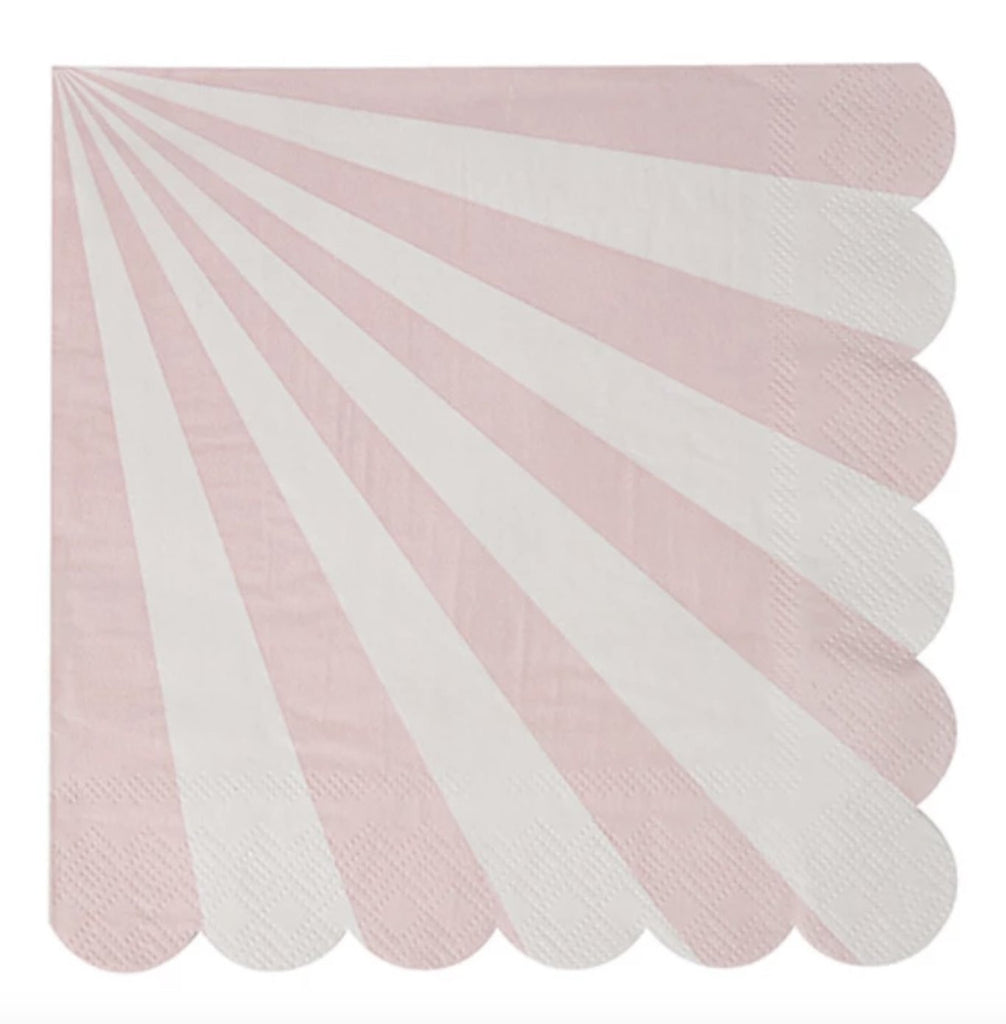 Large Pink Striped Napkins - Print&Paper