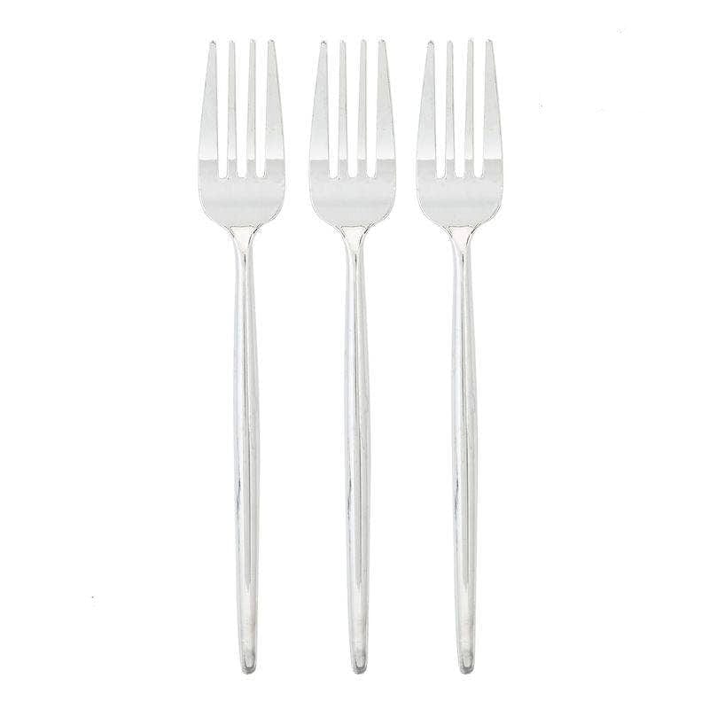 Luxe Party Chic Silver Forks, Plastic