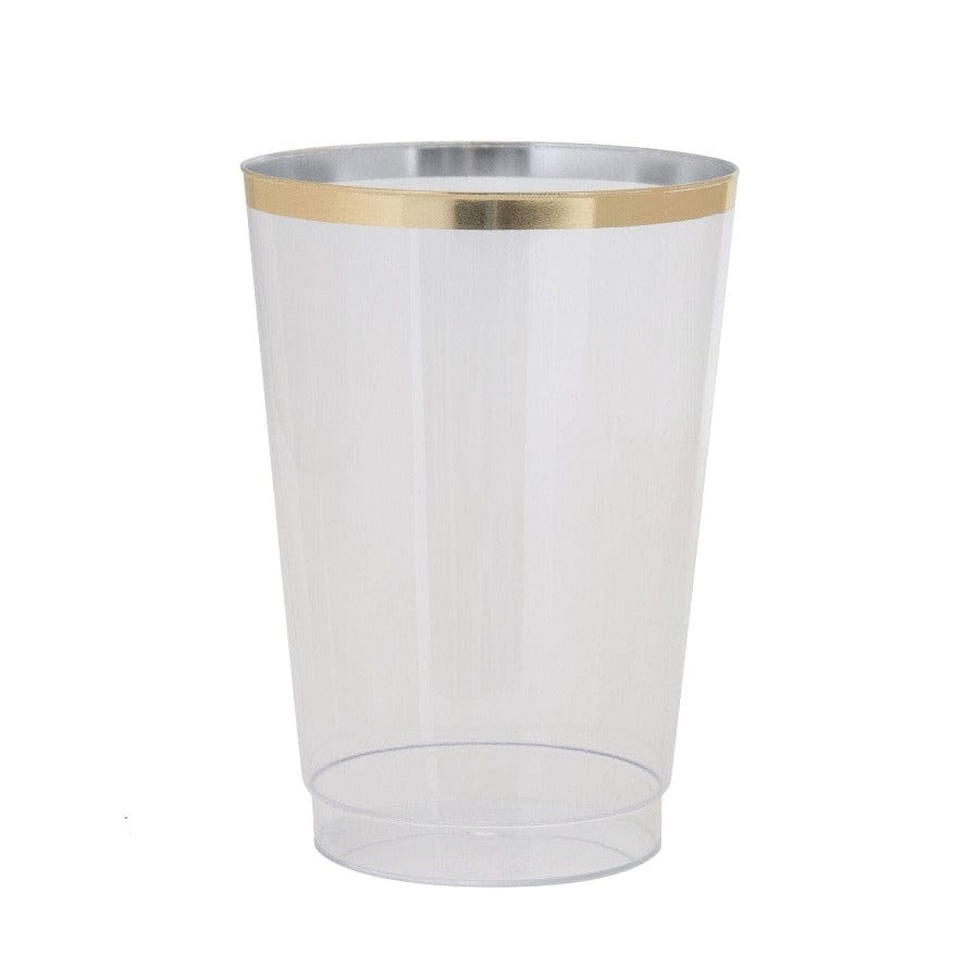 Luxe Party Party Clear Gold Plastic Cups 9oz