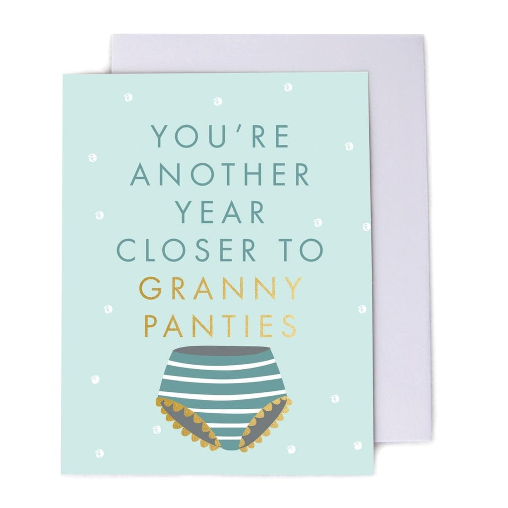 Mary Square Greeting Cards Granny Panties Birthday Card