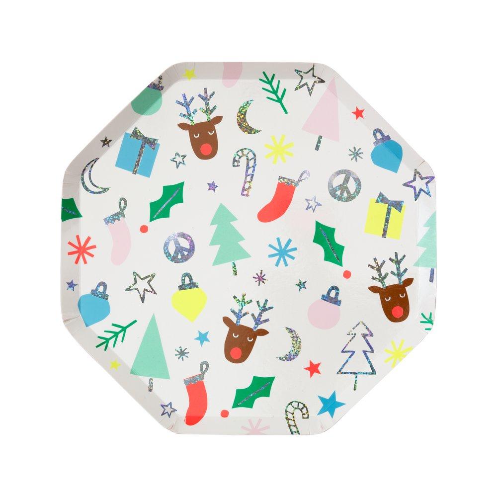 Meri Meri Christmas Festive Fun Side Plates