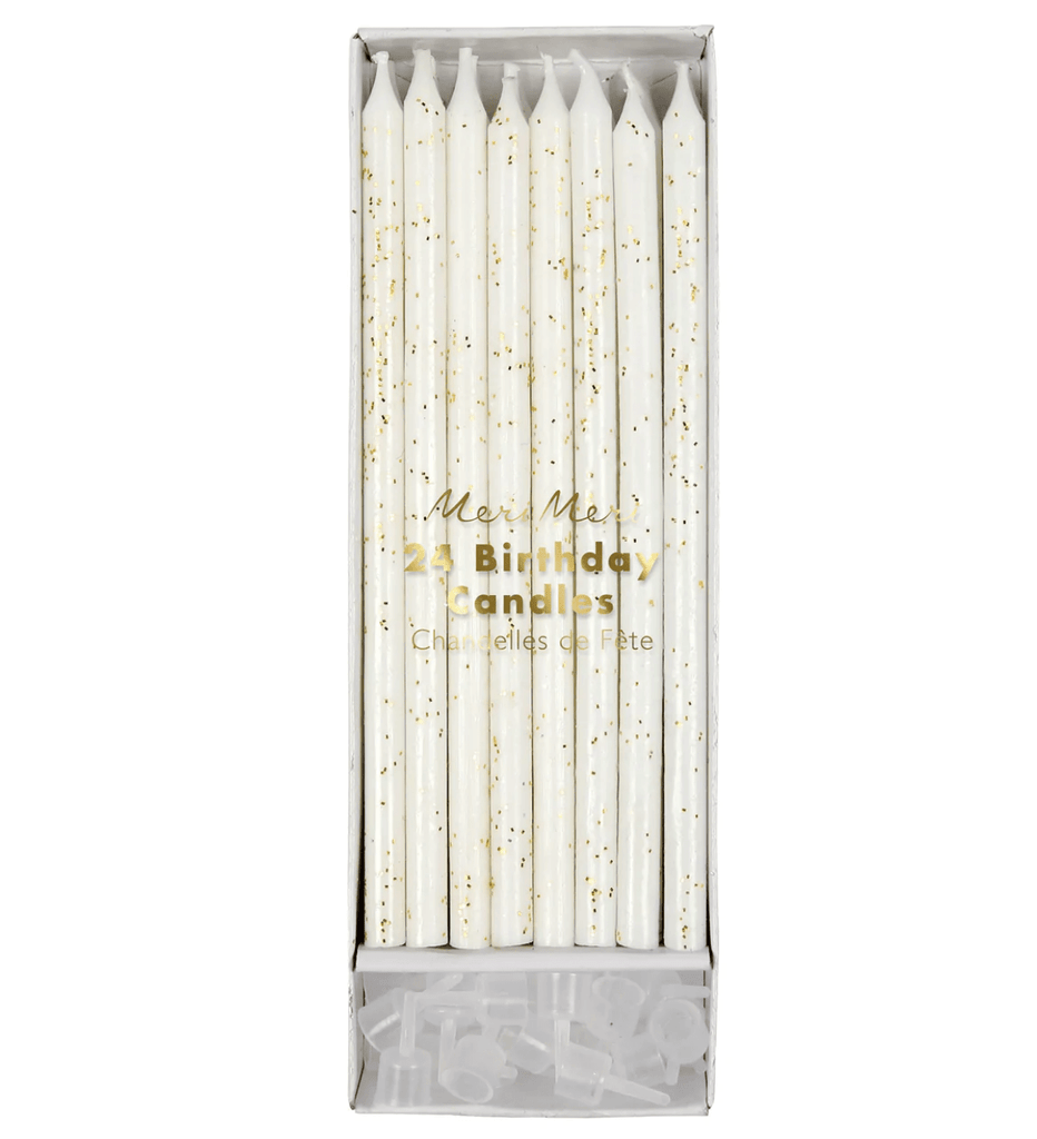 Meri Meri Party Gold Glitter Birthday Candles