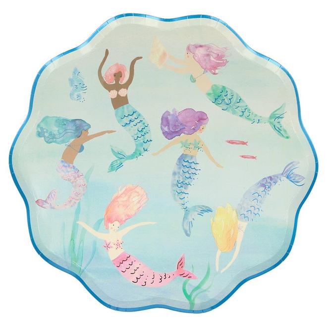 Meri Meri Party Mermaids Swimming Plates