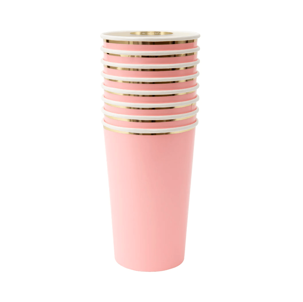 Meri Meri Party Neon Coral Highball Cups