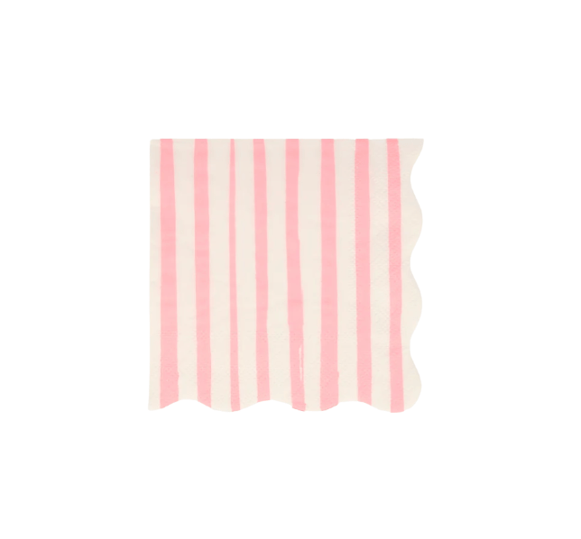 Meri Meri Party Pink Stripe Napkins Sm