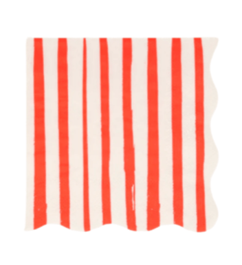 Meri Meri Party Red Stripe Napkins Lg