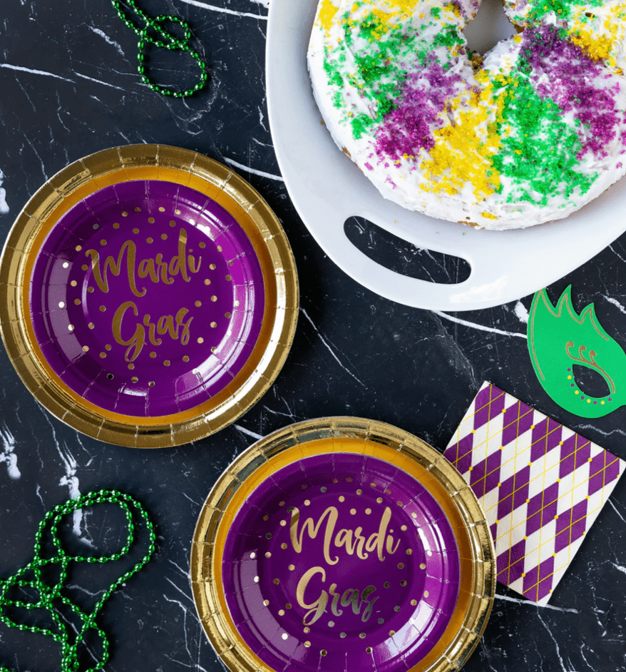 My Mind's Eye Party Mardi Gras Dessert Plates