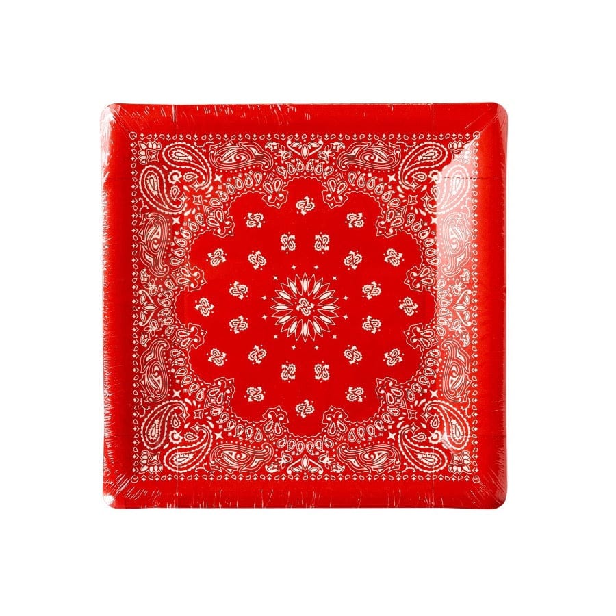 My Mind’s Eye Party Red Bandana Paper Plate