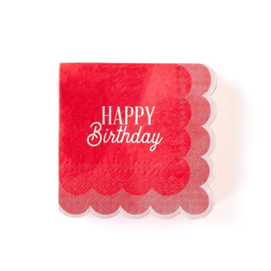 My Mind’s Eye Red Birthday Scalloped Napkin