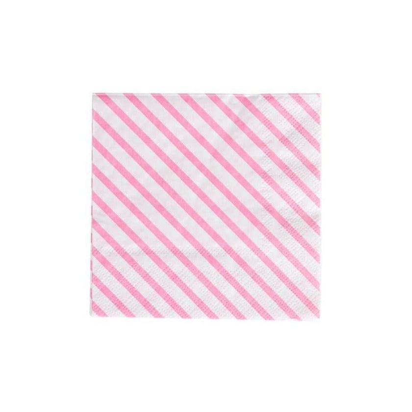 Oh Happy Day Party Shop Party Neon Rose Stripe Napkins