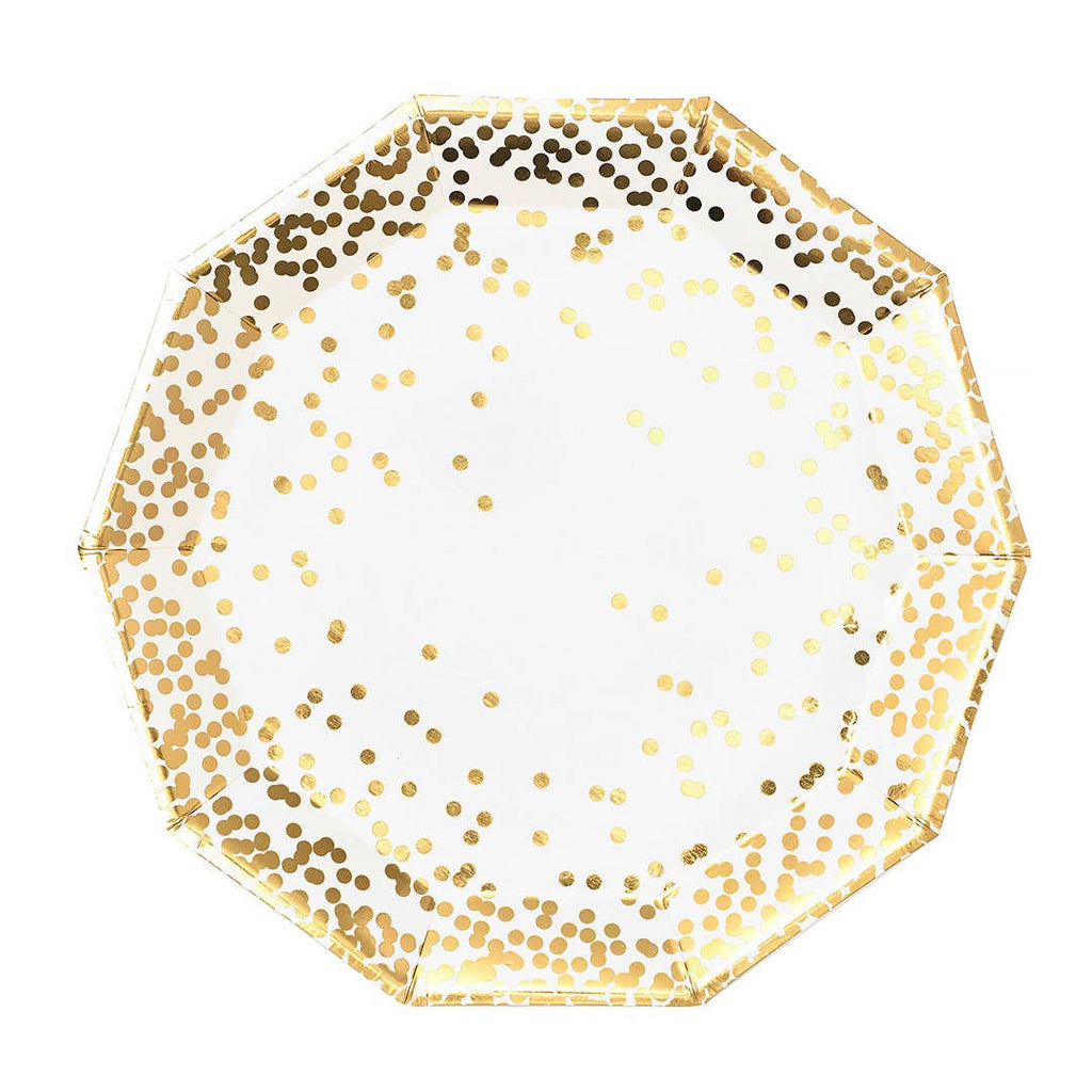 Paper Source Wholesale Party Gold Confetti Dinner Plates