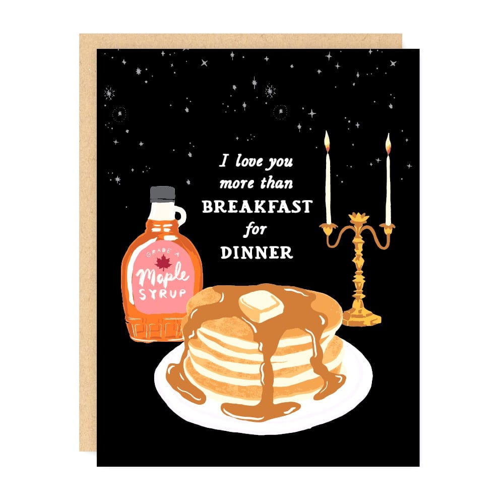 Party of One Greeting Cards Breakfast For Dinner Love Card