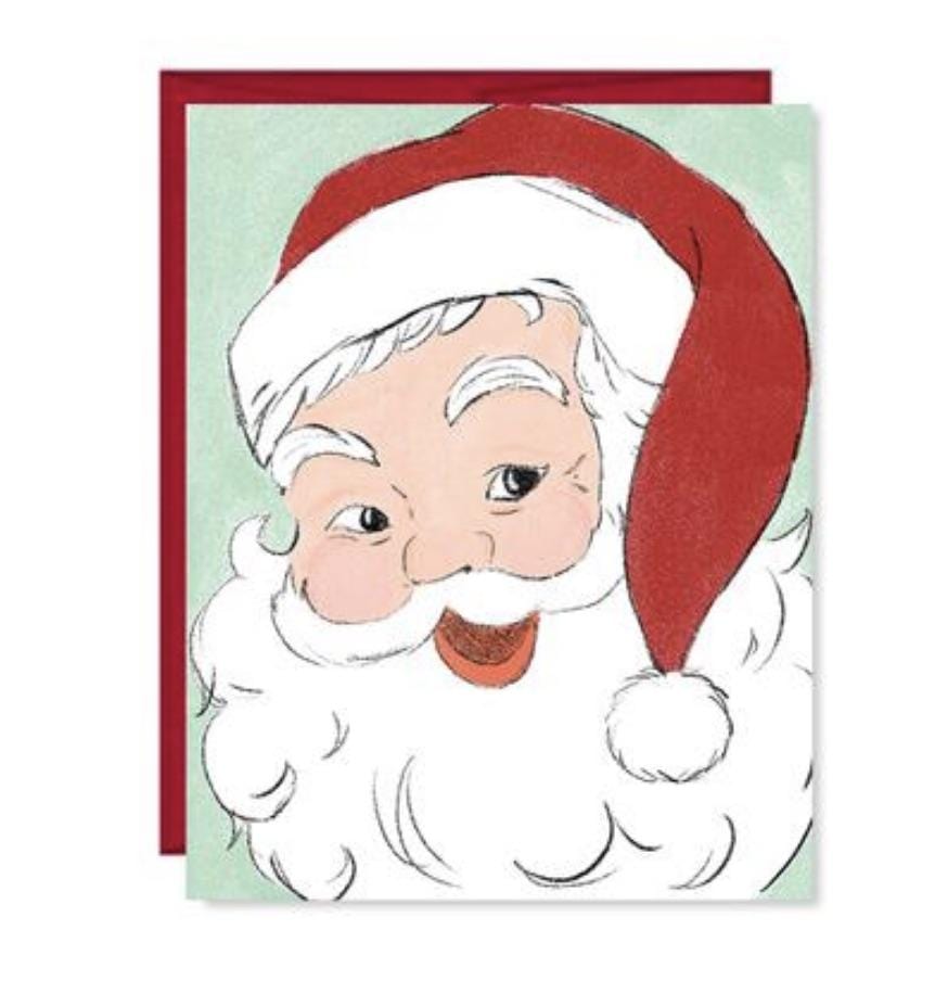 Pen and Paint Christmas Hey Santa Card