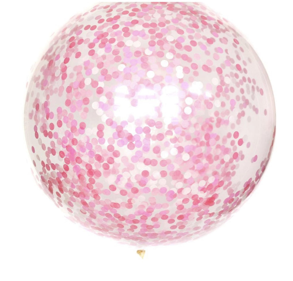 jumbo pink confetti balloon