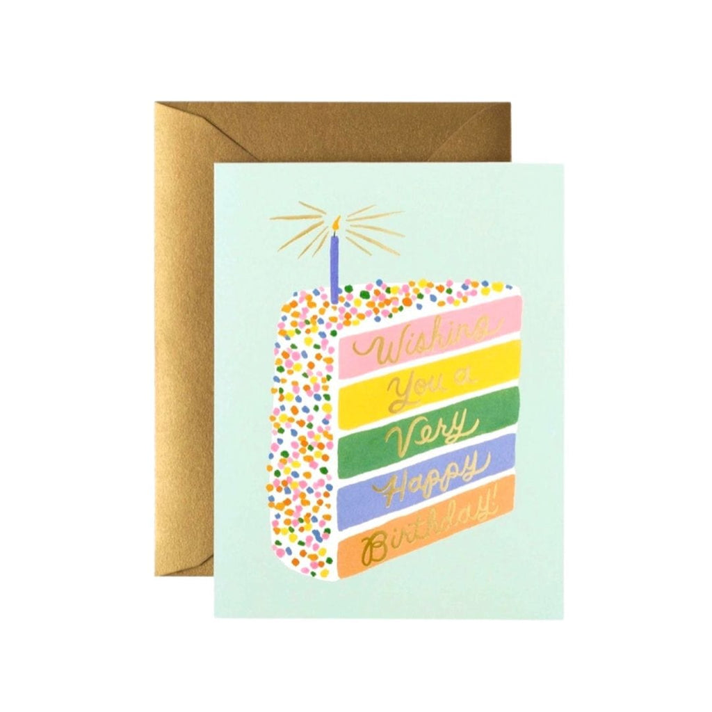 Rifle Paper Co Greeting Cards Cake Slice Birthday Card