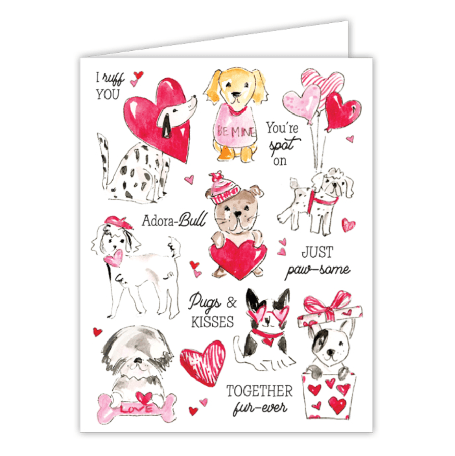 Rosanne Beck Greeting Cards Valentine Dogs Card