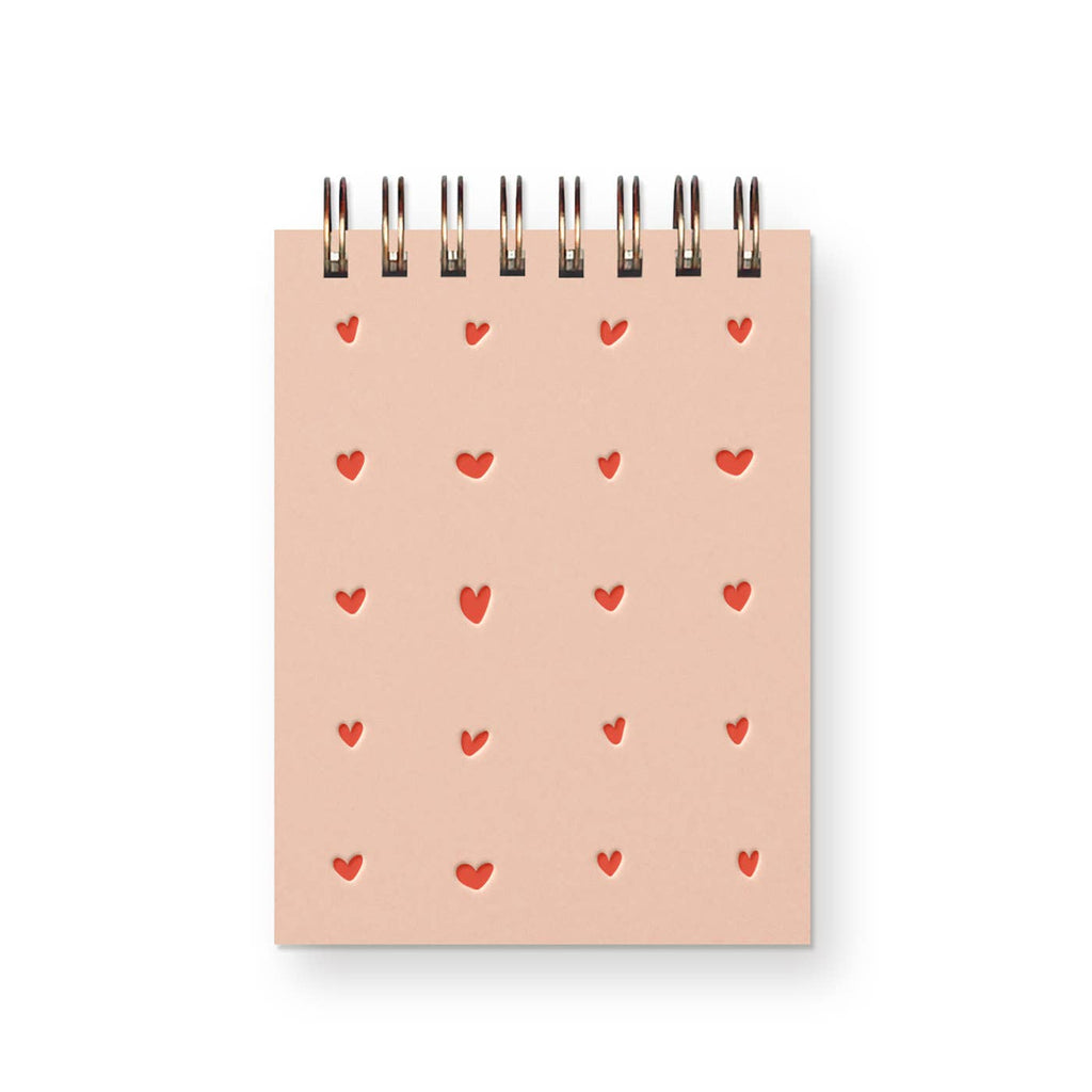 Ruff House Print Shop Paper Heart Grid Mini Jotter Notebook