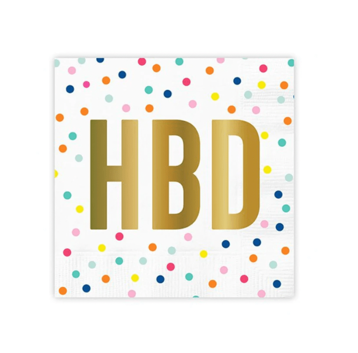 Slant Collections Party HBD Confetti Napkins