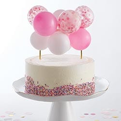 Slant Collections Party Pink Balloon Cake Topper