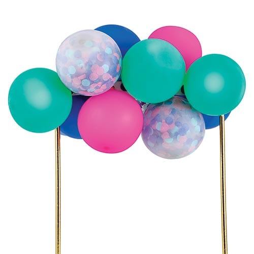 Slant Collections Party Teal Balloon Cake Topper