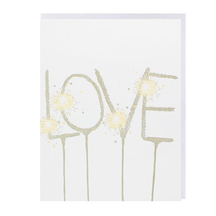 Smudge Ink Greeting Cards Sparkler Love Card