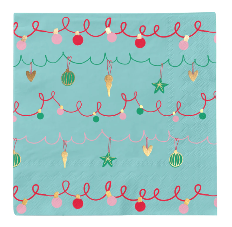 Sophistiplate Christmas Deck The Halls Napkin