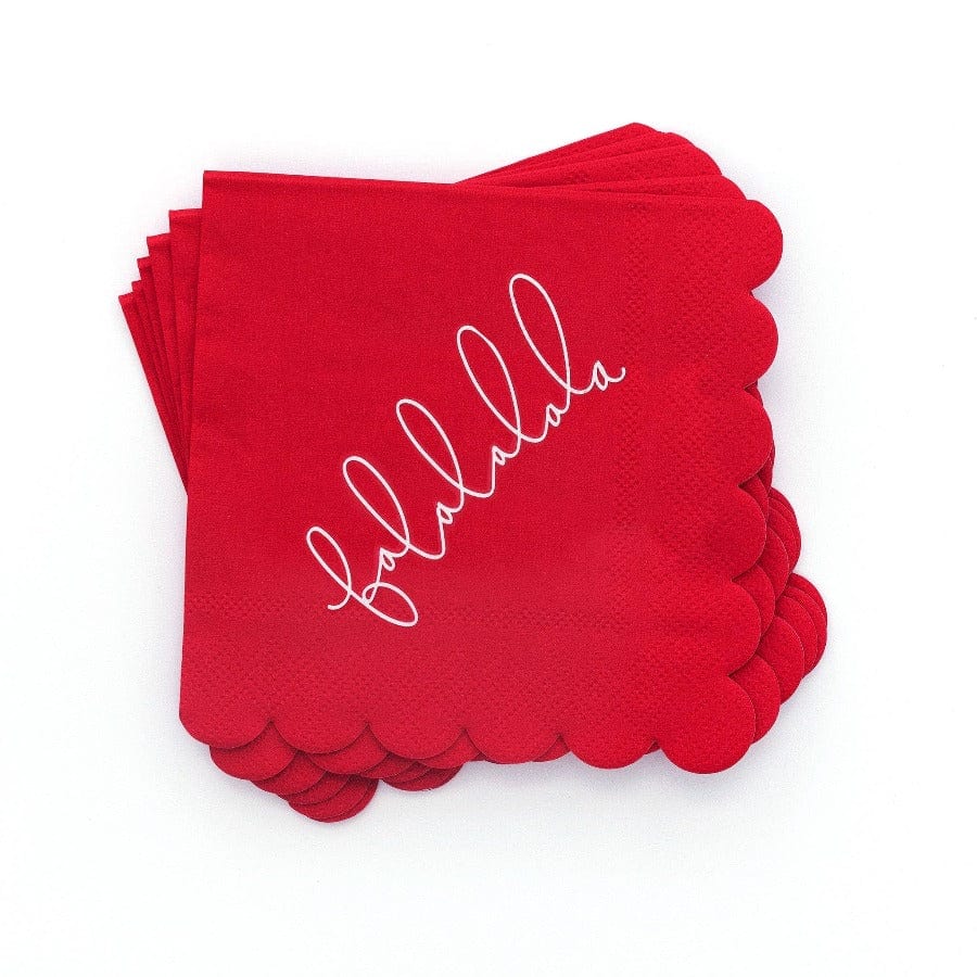 Sugar Paper Christmas Red Falalala Napkins