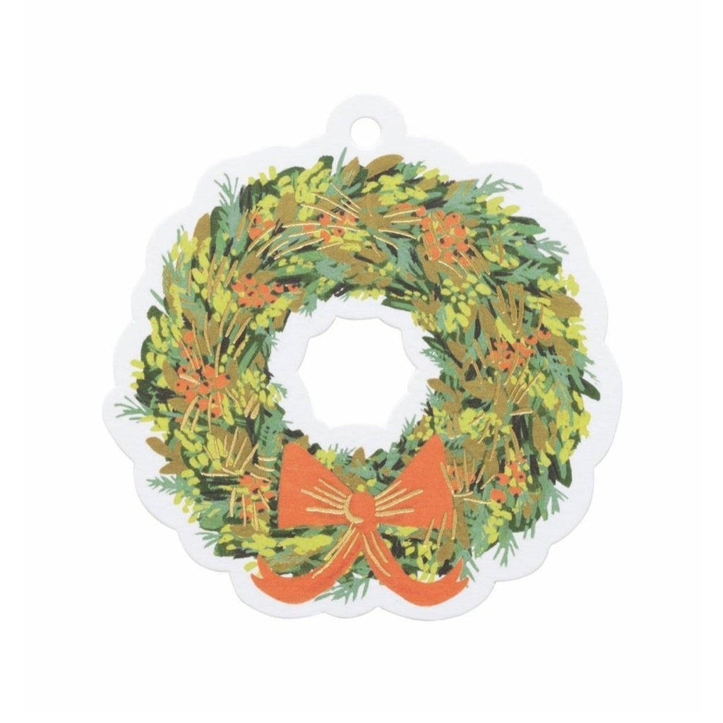 Wreath Diecut Gift Tags set of 8